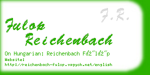 fulop reichenbach business card